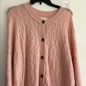 Lucky Brand Pink Cable Knit Sweater